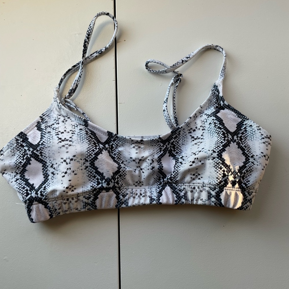 Snakeskin bikini top